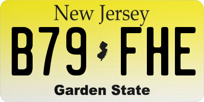 NJ license plate B79FHE