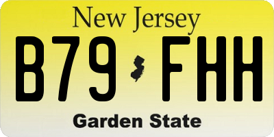 NJ license plate B79FHH