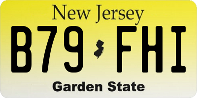 NJ license plate B79FHI