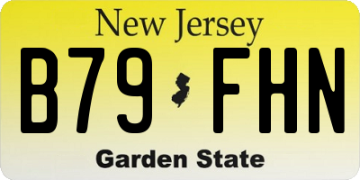 NJ license plate B79FHN