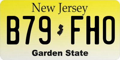 NJ license plate B79FHO
