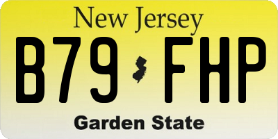 NJ license plate B79FHP