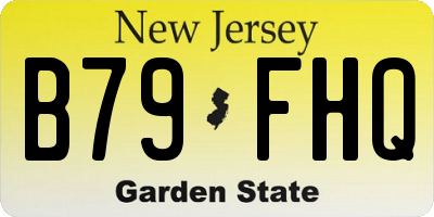 NJ license plate B79FHQ