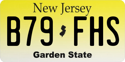 NJ license plate B79FHS