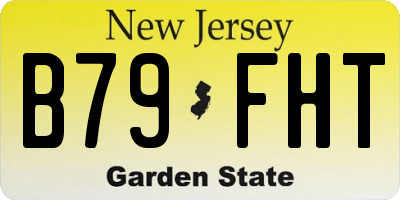 NJ license plate B79FHT