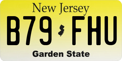 NJ license plate B79FHU