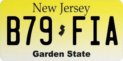 NJ license plate B79FIA