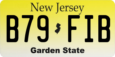 NJ license plate B79FIB