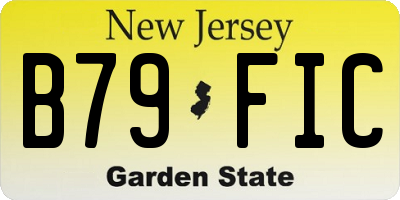 NJ license plate B79FIC