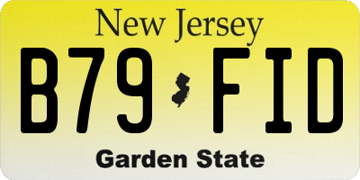 NJ license plate B79FID