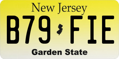 NJ license plate B79FIE