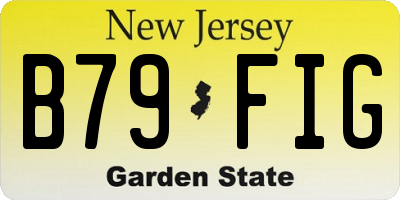 NJ license plate B79FIG
