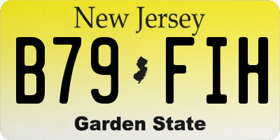 NJ license plate B79FIH