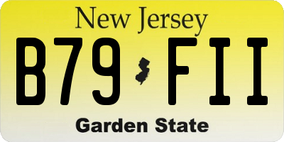 NJ license plate B79FII