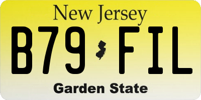 NJ license plate B79FIL