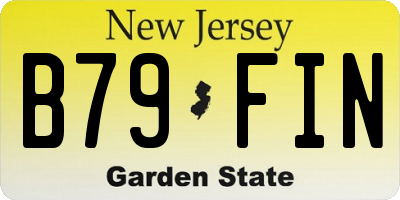NJ license plate B79FIN