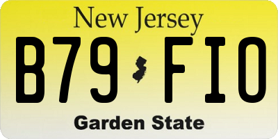 NJ license plate B79FIO