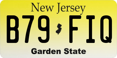 NJ license plate B79FIQ