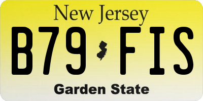 NJ license plate B79FIS