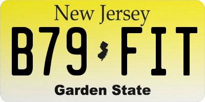 NJ license plate B79FIT