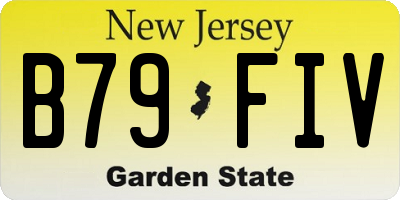 NJ license plate B79FIV