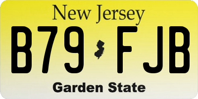 NJ license plate B79FJB