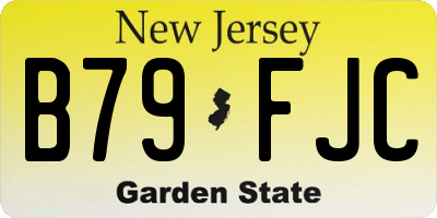 NJ license plate B79FJC