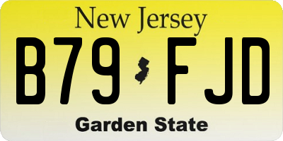 NJ license plate B79FJD