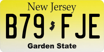 NJ license plate B79FJE