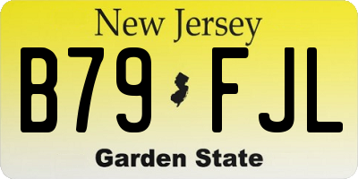 NJ license plate B79FJL