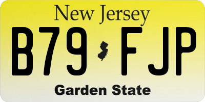 NJ license plate B79FJP