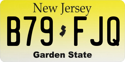 NJ license plate B79FJQ