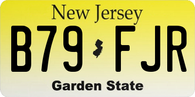 NJ license plate B79FJR