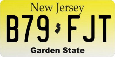 NJ license plate B79FJT