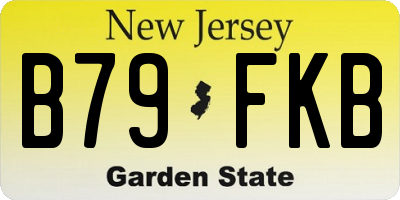 NJ license plate B79FKB