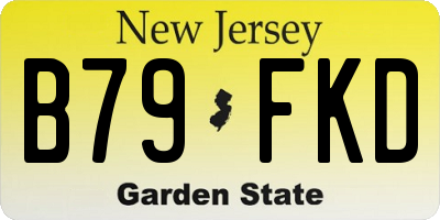 NJ license plate B79FKD