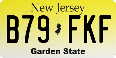 NJ license plate B79FKF
