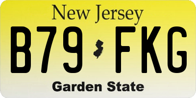 NJ license plate B79FKG