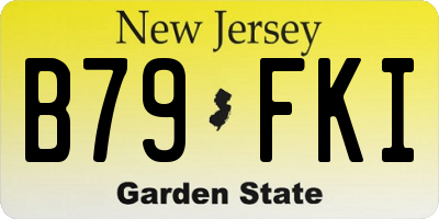 NJ license plate B79FKI