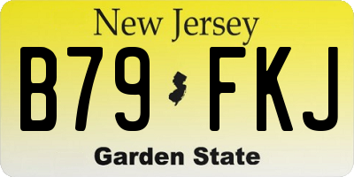 NJ license plate B79FKJ