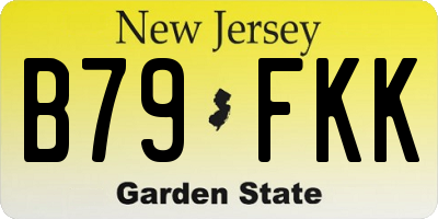 NJ license plate B79FKK