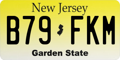 NJ license plate B79FKM