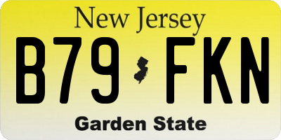 NJ license plate B79FKN