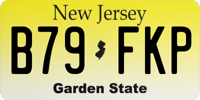 NJ license plate B79FKP