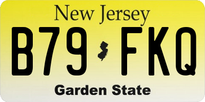 NJ license plate B79FKQ