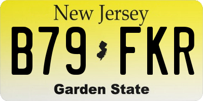 NJ license plate B79FKR
