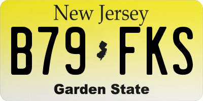 NJ license plate B79FKS
