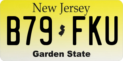 NJ license plate B79FKU