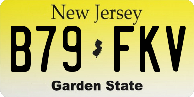 NJ license plate B79FKV