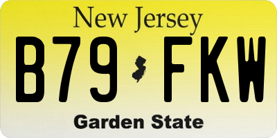 NJ license plate B79FKW